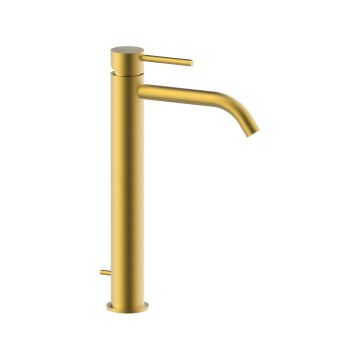 Paffoni - Tvättställsblandare LIGHT med bottenventil, borstat guld