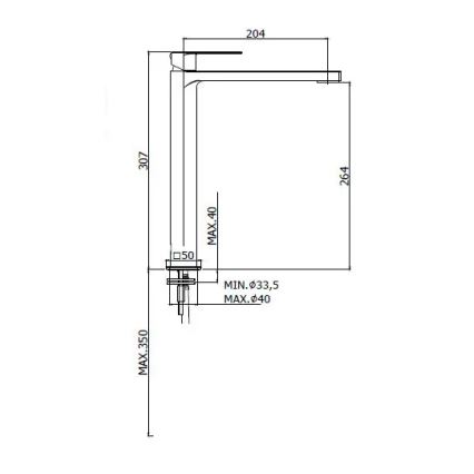 Paffoni - Tvättställsblandare TANGO matt krom