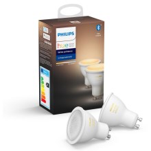 PAKET 2x Dimbar LED-lampa Philips Hue Vit AMBIANCE GU10/5W/230V