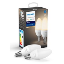 PAKET 2x Dimbar LED-lampa Philips Hue Vit E14/5,5W/230V 2700K
