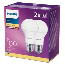 PAKET 2x LED-lampor Philips A60 E27/13W/230V 2,700K