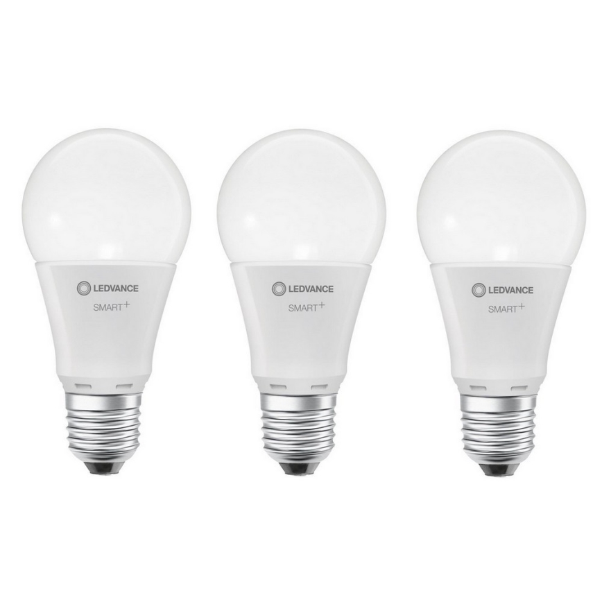 PAKET 3x Dimbar RGBW LED-lampa SMART+ E27/9,5W/230V 2700K-6500K - Ledvance