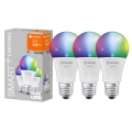 PAKET 3x Dimbar RGBW LED-lampa SMART+ E27/9W/230V 2700K-6500K - Ledvance