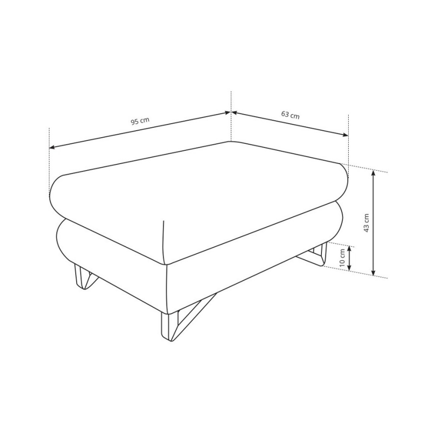 Pall AVESTA 63x95 cm antracit