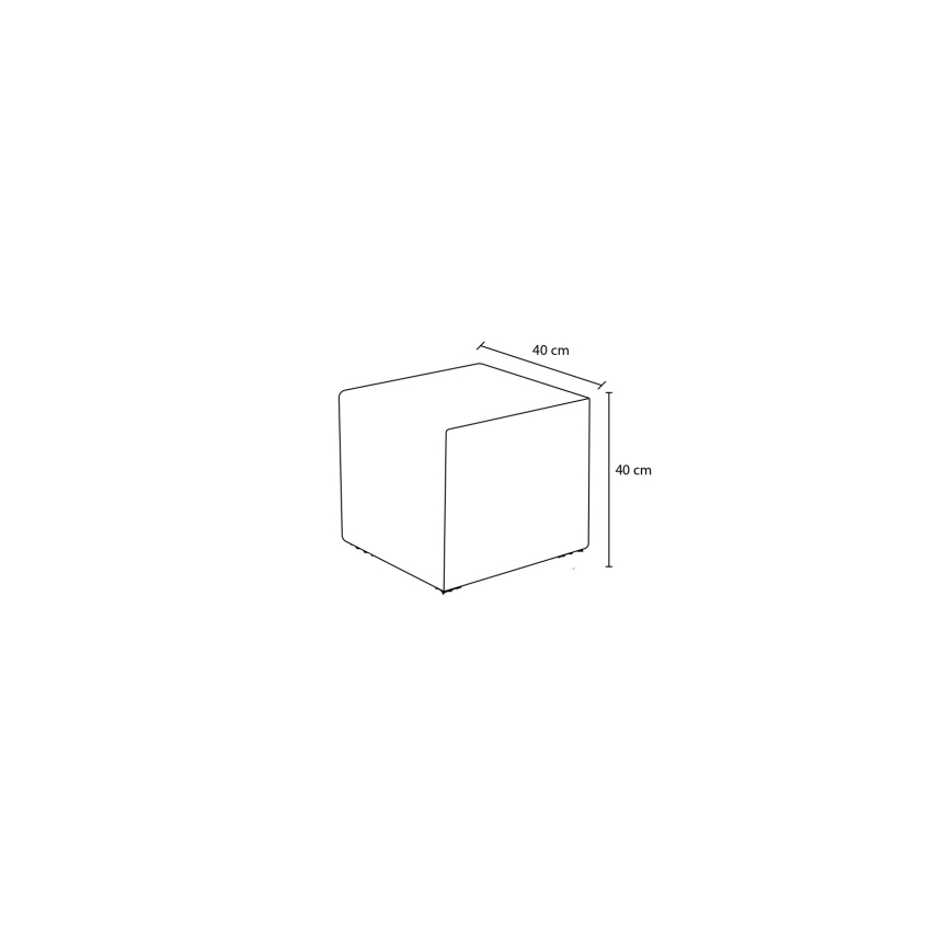 Pall CUBI 40x40 cm krämfärgad