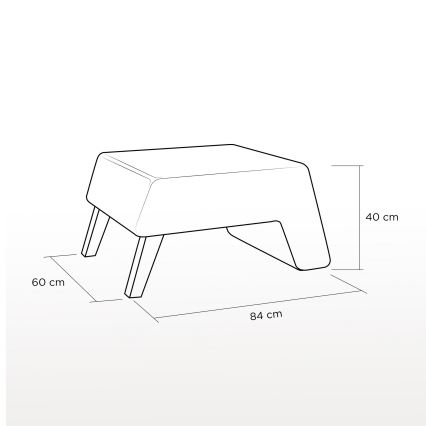 Pall KATE 40x84 cm röd