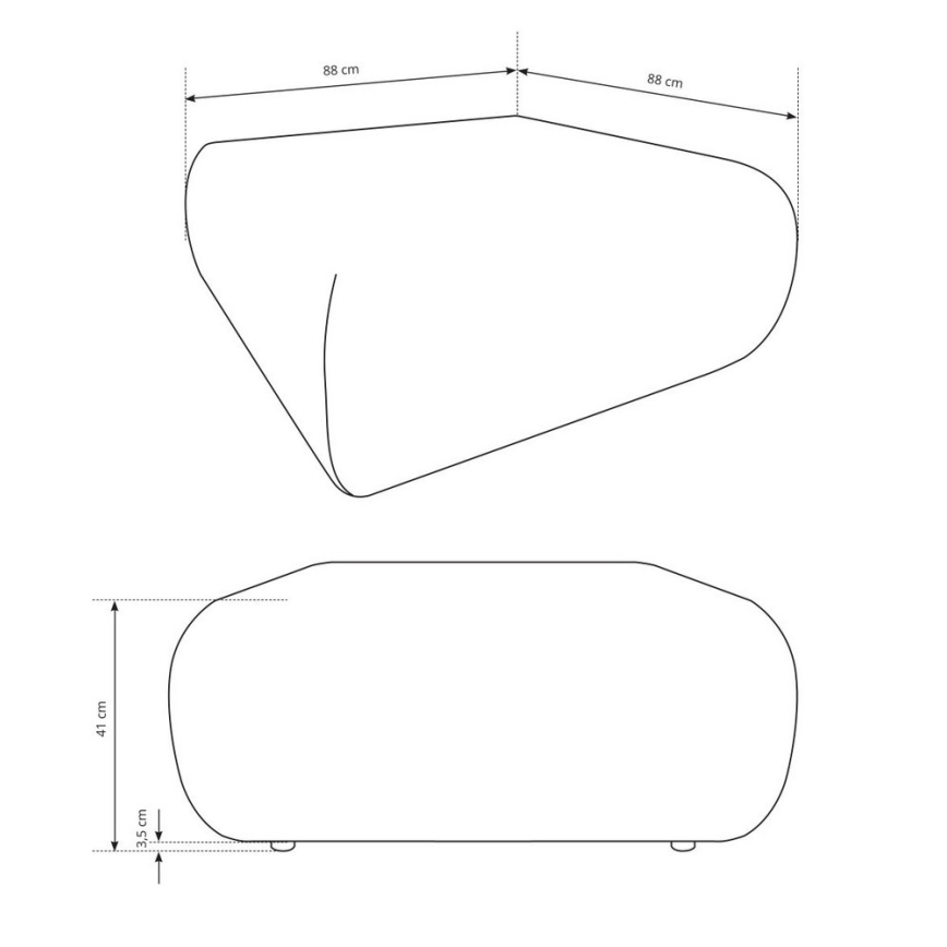 Pall PRATO 88x88 cm beige