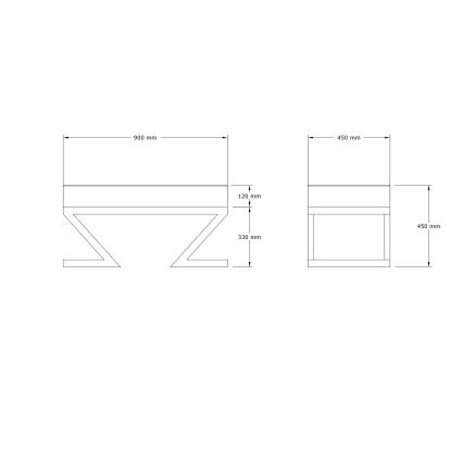 Pall RINA 45 x 90 cm, brun
