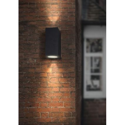 Palnas 66002248 - Utomhus Väggbelysning HUGO 2xGU10/10W/230V IP44