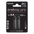 Panasonic - 2 delar Uppladdningsbart batteri AA Eneloop Pro 2500 mAh