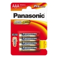 Panasonic - 4 delar Alkaliskt batteri AAA Pro Power 1,5V 1200 mAh