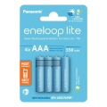 Panasonic - 4 delar Uppladdningsbart batteri AAA Eneloop Lite 550 mAh