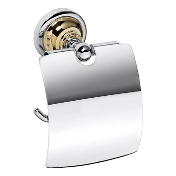 Pappershållare 14x15 cm silver/guld