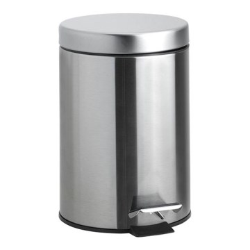 Papperskorg 17x25,5 cm rostfritt stål/silver