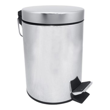 Papperskorg 20x28 cm, rostfritt stål/silver