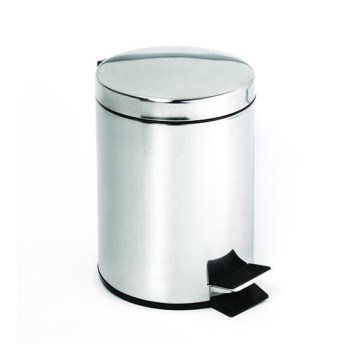 Papperskorg 30x45 cm i rostfritt stål/silver