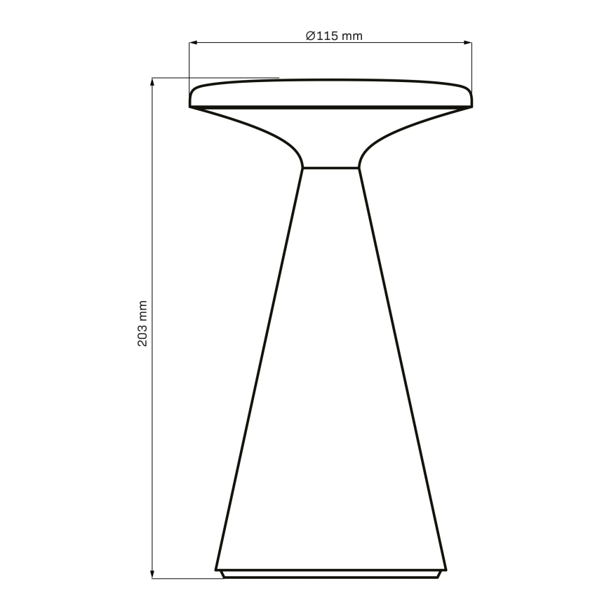 LED Dimbart Touch Utomhusbordslampa PAROS LED/1,8W/5V USB 1800 mAh IP44 vit