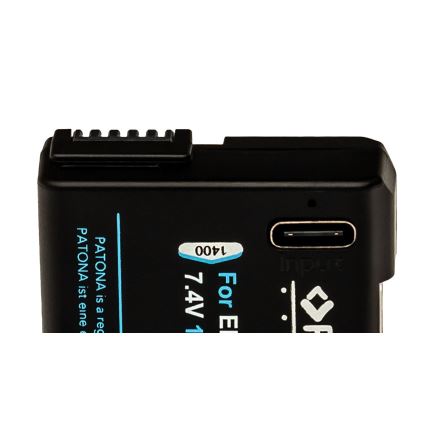 PATONA - Ackumulator Nikon EN-EL14/EN-EL14A 1030mAh Li-Ion Platinum USB-C laddar