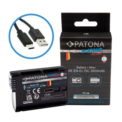PATONA - Ackumulator Nikon EN-EL15C 2600mAh Li-Ion Platinum USB-C