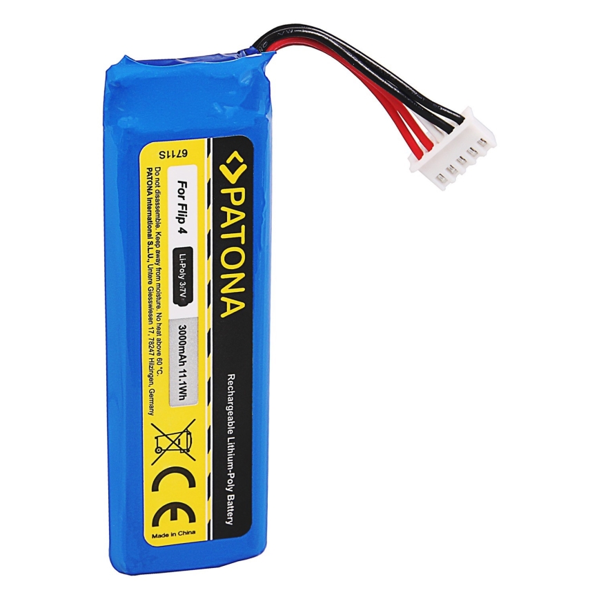 PATONA - Batteri JBL Flip 4 3000mAh 3,7V Li-Pol