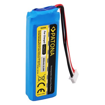 PATONA - Batteri JBL-Laddare 3 6000mAh 3,7V Li-Pol