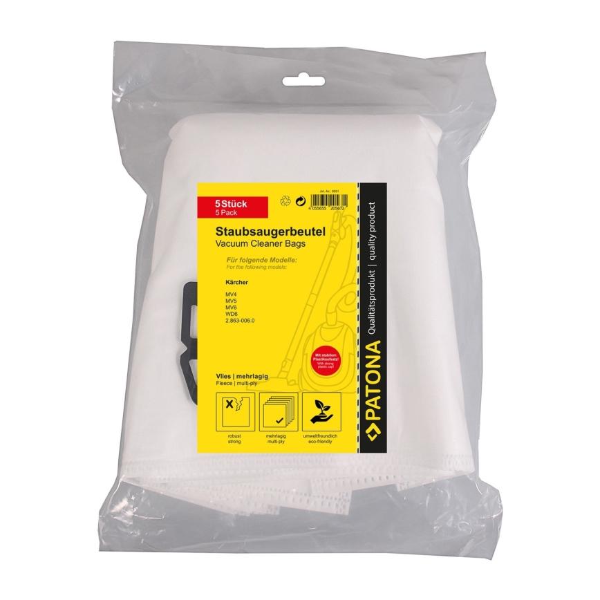 PATONA - Dammsugarpåsar KÄRCHER WD4/WD5/WD6 - 5 kusů