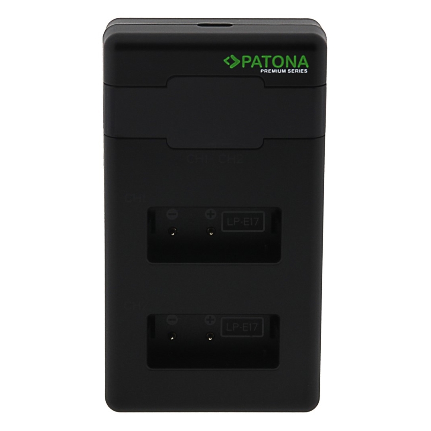 PATONA - Fast charger Dual Canon LP-E17 + kabel USB-C 0,6m