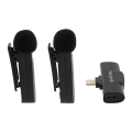 PATONA - KIT 2x Trådlös mikrofon med klämma för iPhones USB-C 5V 50 mAh