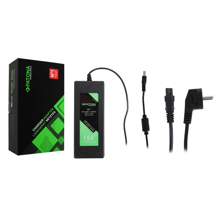 PATONA - Laddare  Acer PREMIUM 19V/7,1A 135W anslutning 5,5x1,7mm