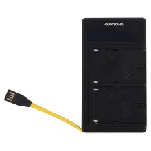 PATONA - Laddare Dual Sony NP-F970/F960/F950 USB