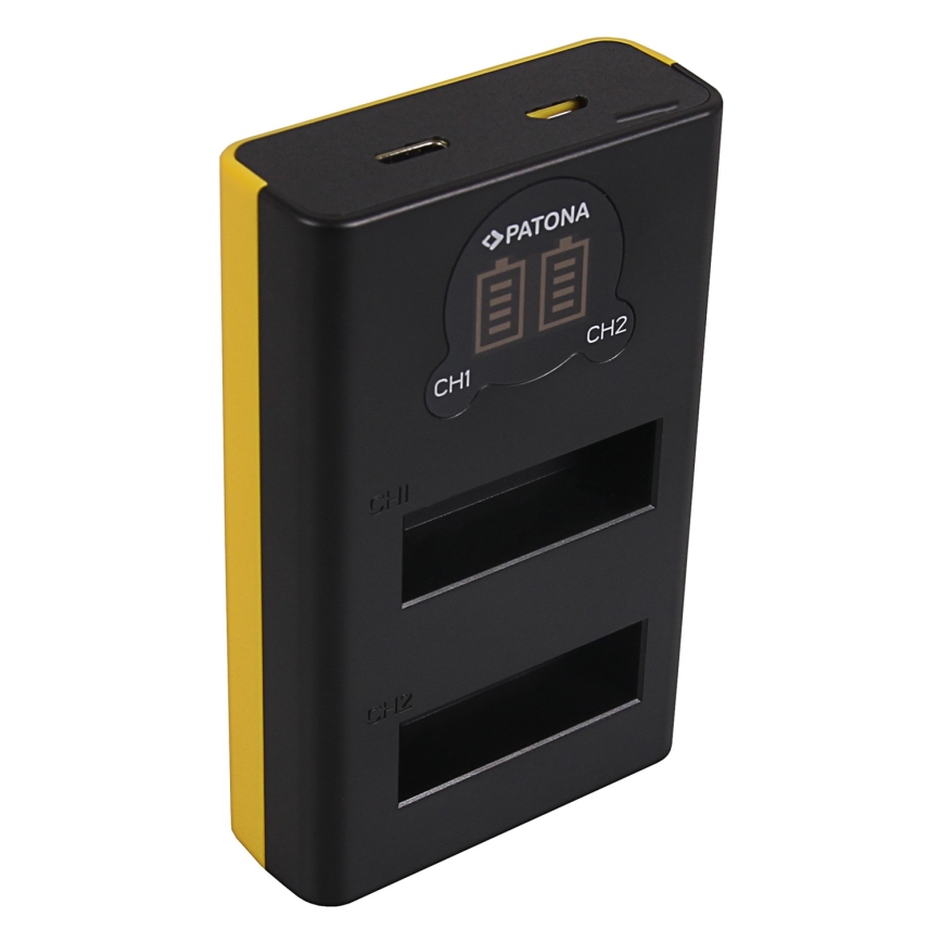 PATONA - Laddare Dubbel för aku DJI Osmo Action