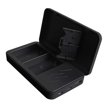 PATONA - Laddare Foto Dual Canon LP-E6/LP-E6N/LP-E6NH med strömbank