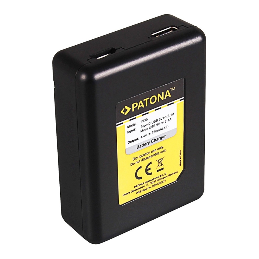 PATONA - Laddare Foto Dual GoPro Hero 5/6/7/8 AABAT-001