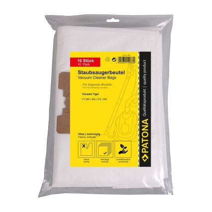 PATONA - Påsar för dammsugare Vorwerk Tiger VT265/VT270/VT300 - 10 stycken