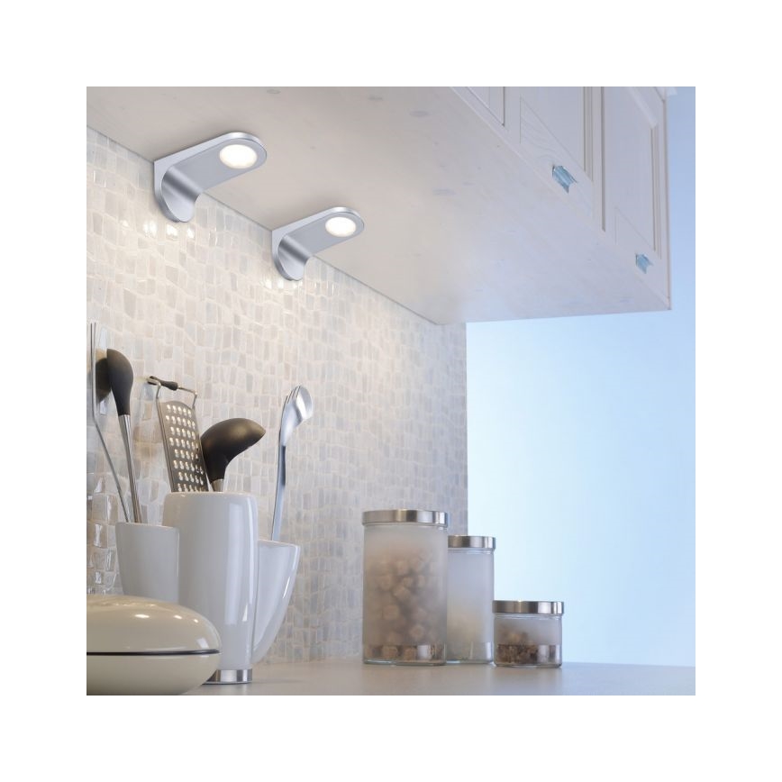 Paul Neuhaus 1157-21-2 - UPPSÄTTNING 2x LED ljusreglerad osvětlení nábytku AMON LED/2W/230V