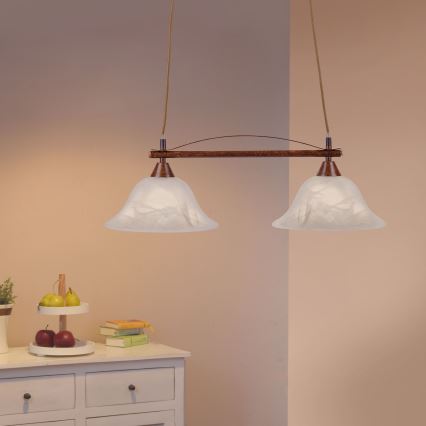 Paul Neuhaus 15242-48 - Ljusskrona med upphängningsrem  NELLY 2xE14/40W/230V