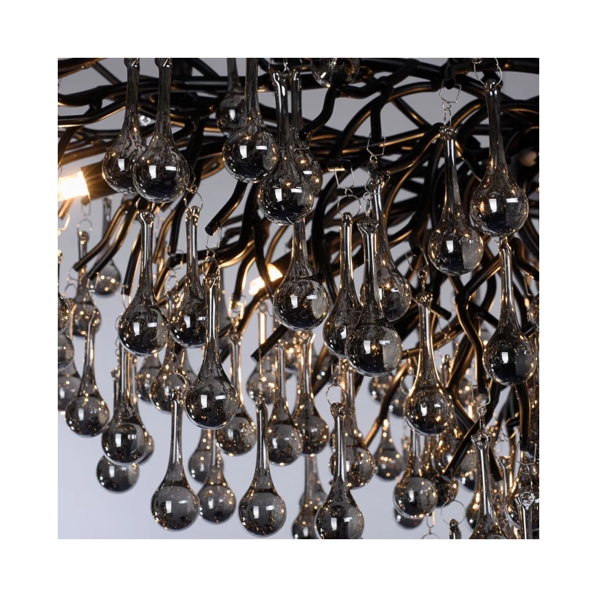 Paul Neuhaus 2192-18 - ICICLE pendellampa på vajer 10xG9/40W/230V 50x100 cm svart