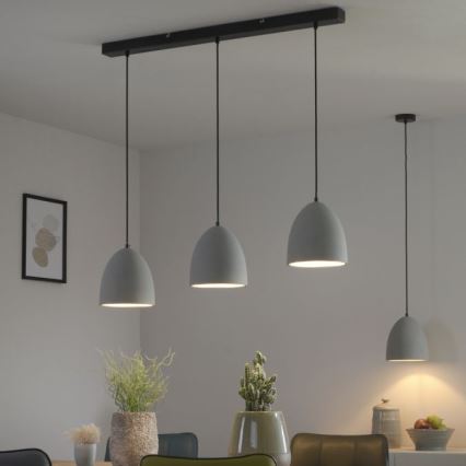 Paul Neuhaus 2231-22 - Ljuskrona med textilsladd ETON 1xE27/40W/230V betong