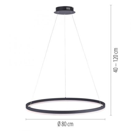 Paul Neuhaus 2383-13 - Dimbar LED-lampakrona med snöre TITUS LED/50W/230V