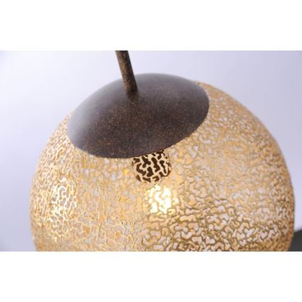 Paul Neuhaus 2420-48 - Ljuskrona med textilsladd GRETA 1xE27/60W/230V diameter 30 cm