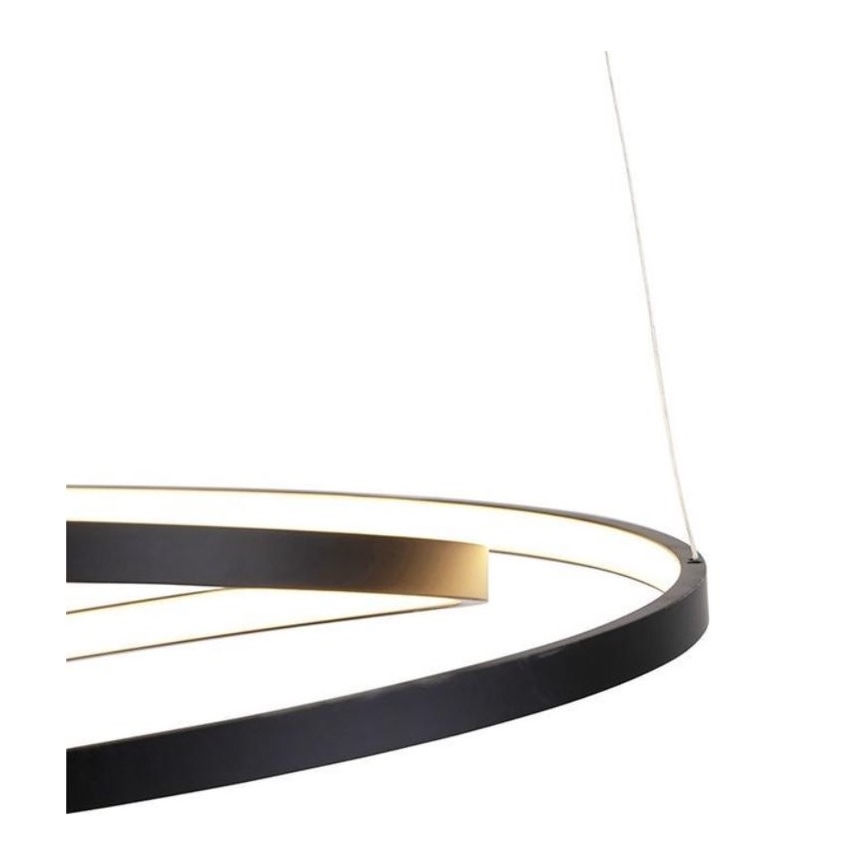 Paul Neuhaus 2472-18 - Dimbar LED-lampakrona med snöre ROMAN LED/30W/230V svart