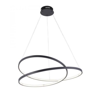 Paul Neuhaus 2474-18 - Dimbar LED-lampakrona med snöre ROMAN LED/40W/230V svart