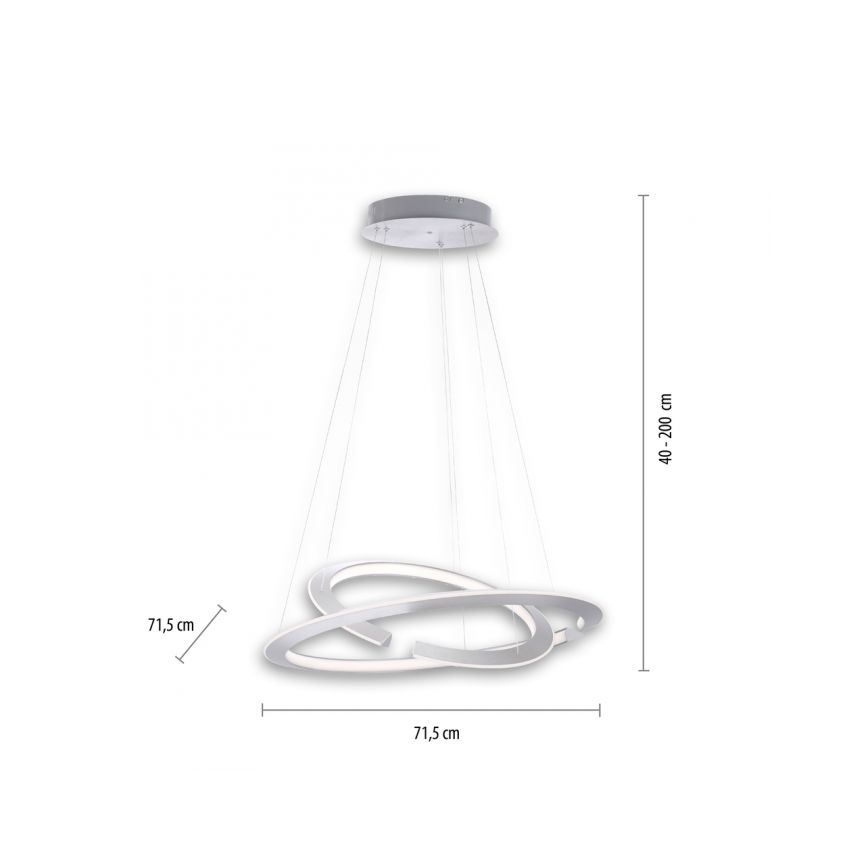 Paul Neuhaus 2491-55 - LED dimbar taklampa ALESSA 2xLED/26W/230V + fjärrkontroll