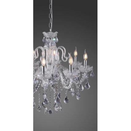 Paul Neuhaus 3081-00 - Kristallkrona med kedja GRACIA 8xE14/40W/230V