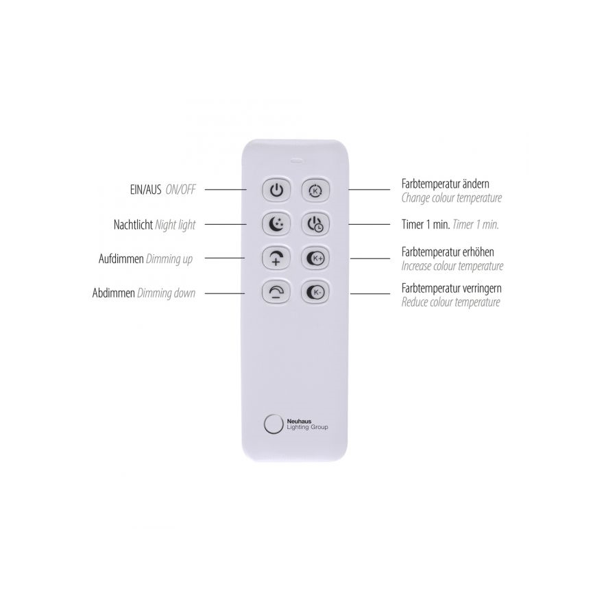 Paul Neuhaus 319-18 - LED Dimbar golvlampa HULA LED/21,5W/230V 2700-5000K + fjärrkontroll