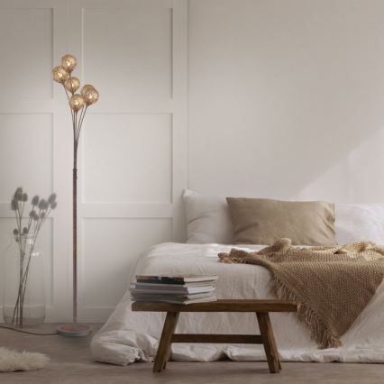 Paul Neuhaus 398-48 - Golvlampa GRETA 6xG9/40W/230V