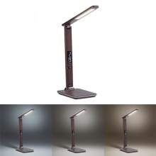 Paul Neuhaus 4595-23 - LED ljusreglerad touch bordslampa  med trådlös laddning  ADRIANO LED/5W/230V brun