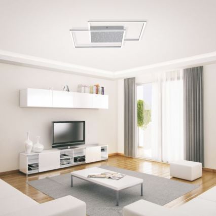 Paul Neuhaus 6024-55 - LED ljusreglerad fastsatt Ljuskrona  YUKI LED/49W/230V + fjärrkontroll 