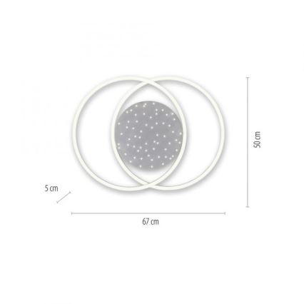 Paul Neuhaus 6025-55 - LED dimbar taklampa YUKI LED/48W/230V + fjärrkontroll