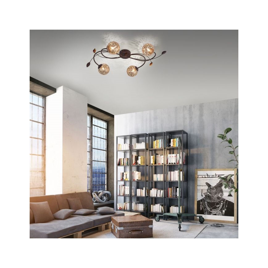 Paul Neuhaus 6395-48 - Ljuskrona GRETA 4xG9/40W/230V